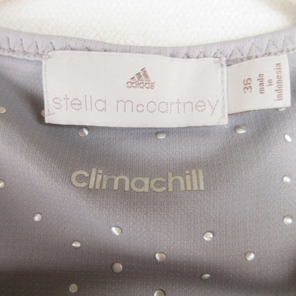Adidas by Stella McCartney Zip Down Tank Top Size 36 Gray Climachill - Picture 5 of 9